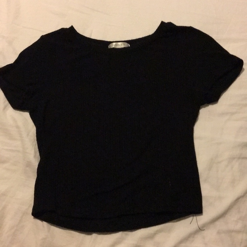 Basic black crop top